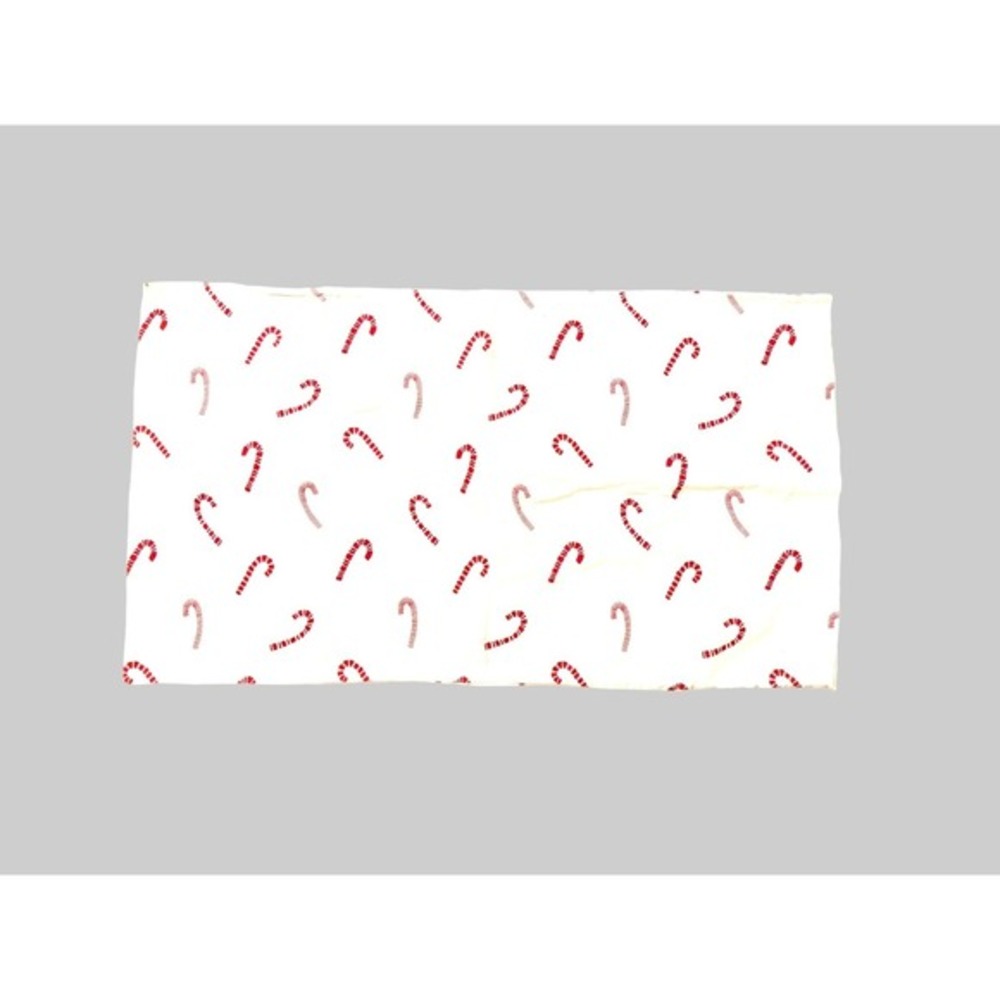 Garnet Hill Candy Cane Flannel King Size Pillowcase Cotton Holiday Christmas
